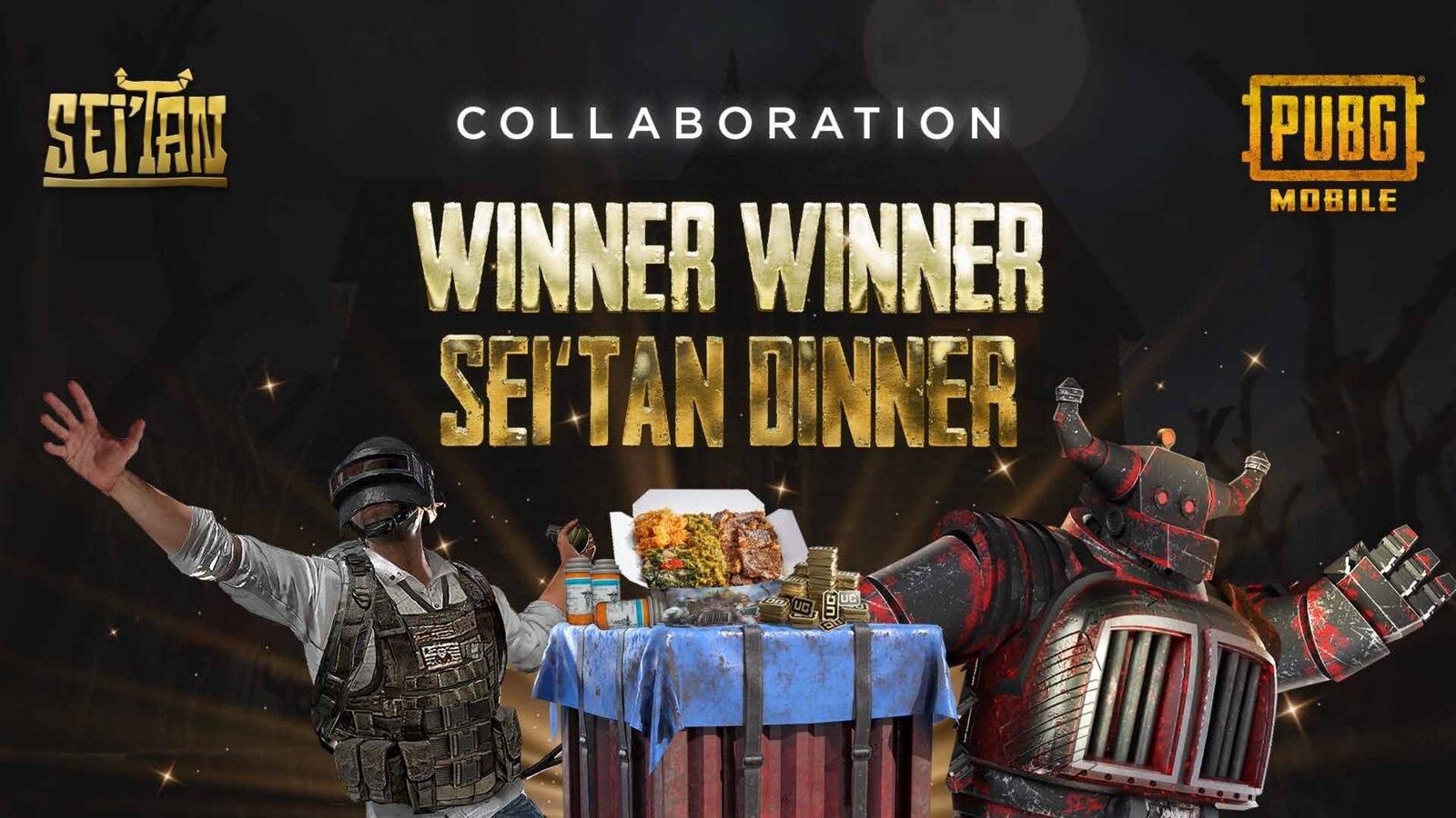 Sei'Tan x PUBG Mobile collaboration key visual